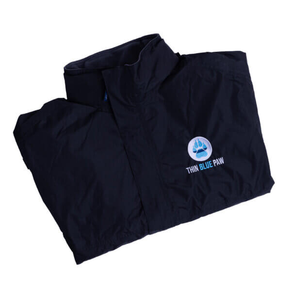 Thin Blue Paw Unisex Black Outdoor Jacket - Image 2