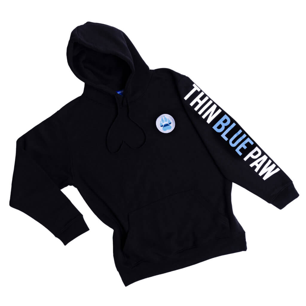 Thin Blue Paw Unisex Black Hoodie