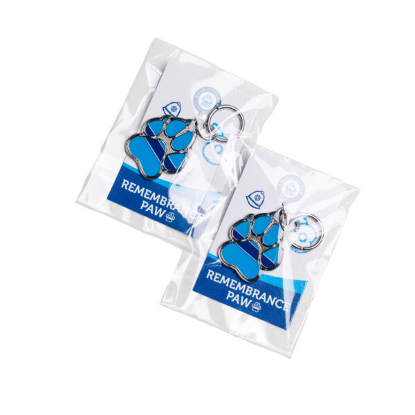 Thin Blue Paw Remembrance Paw Dog Tag - Image 3