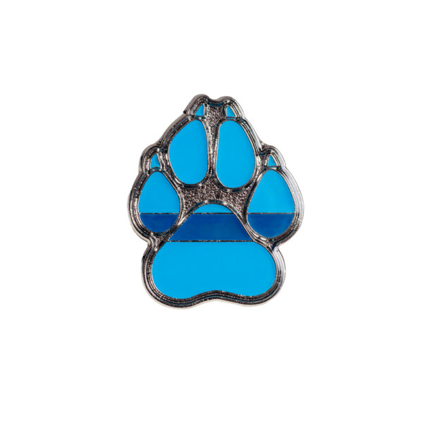 Thin Blue Paw Remembrance Paw Pin Badge - Image 3