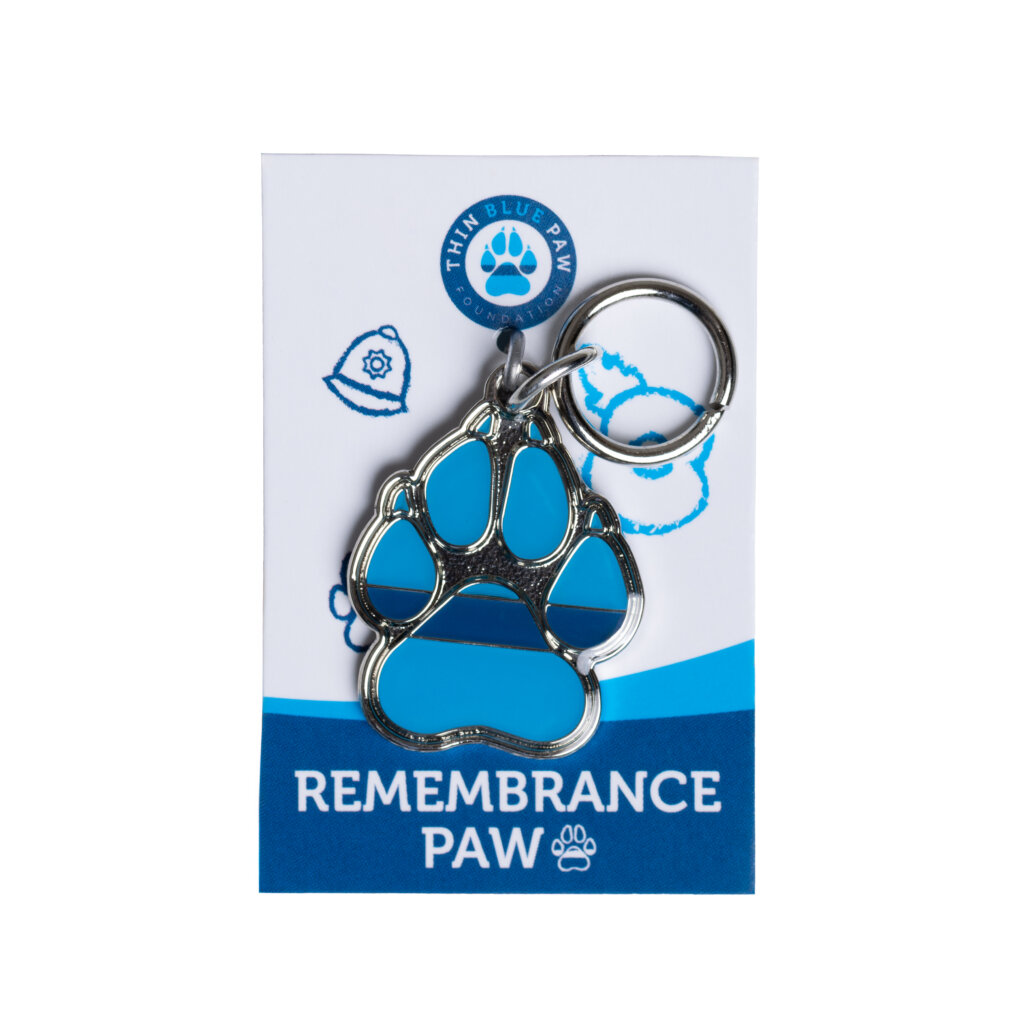 Thin Blue Paw Remembrance Paw Dog Tag