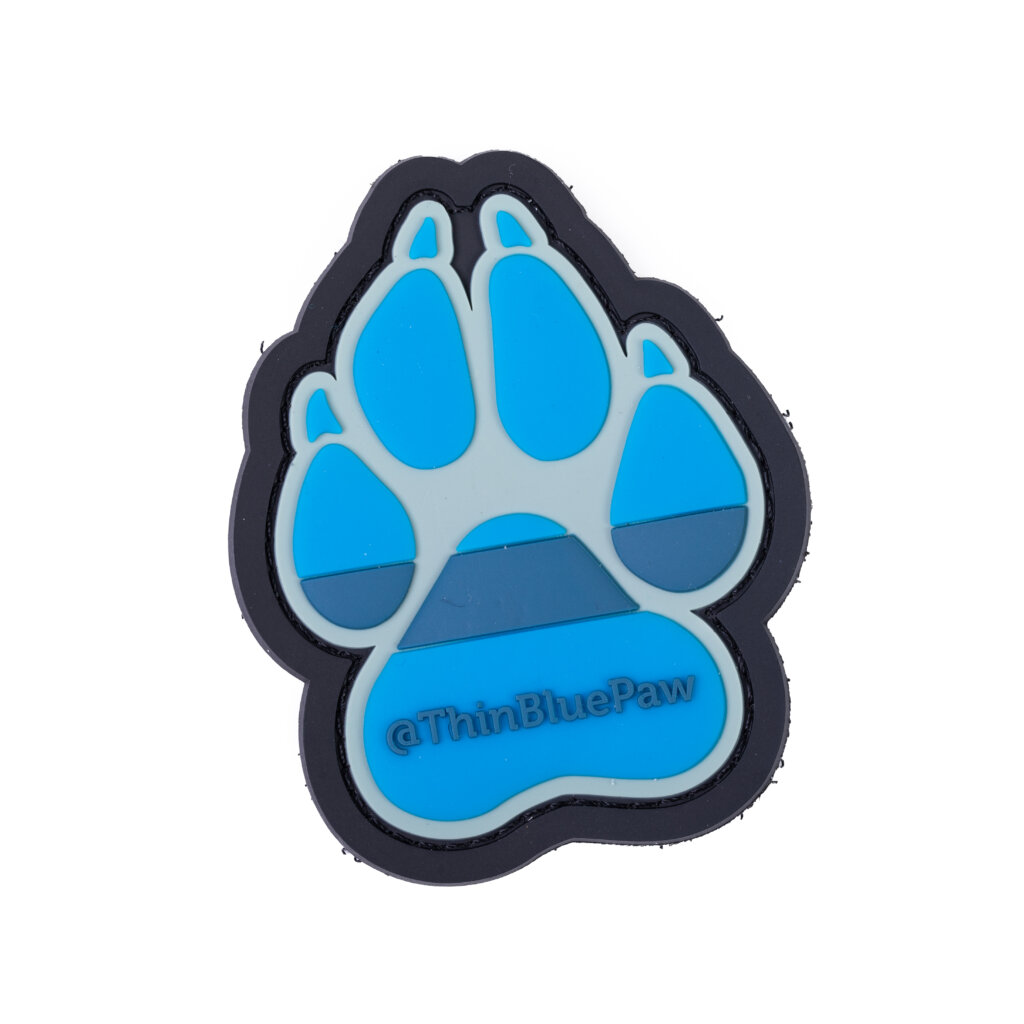 Thin Blue Paw Velcro Paw Patch