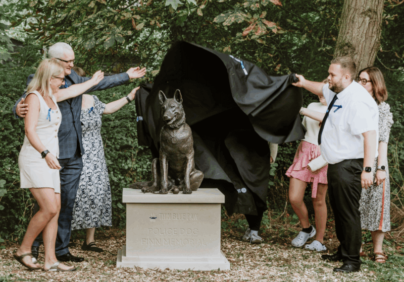 Unveiling of the Police Dog Finn Memorial