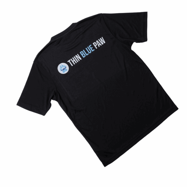 Thin Blue Paw Unisex Black Running Top - Image 2