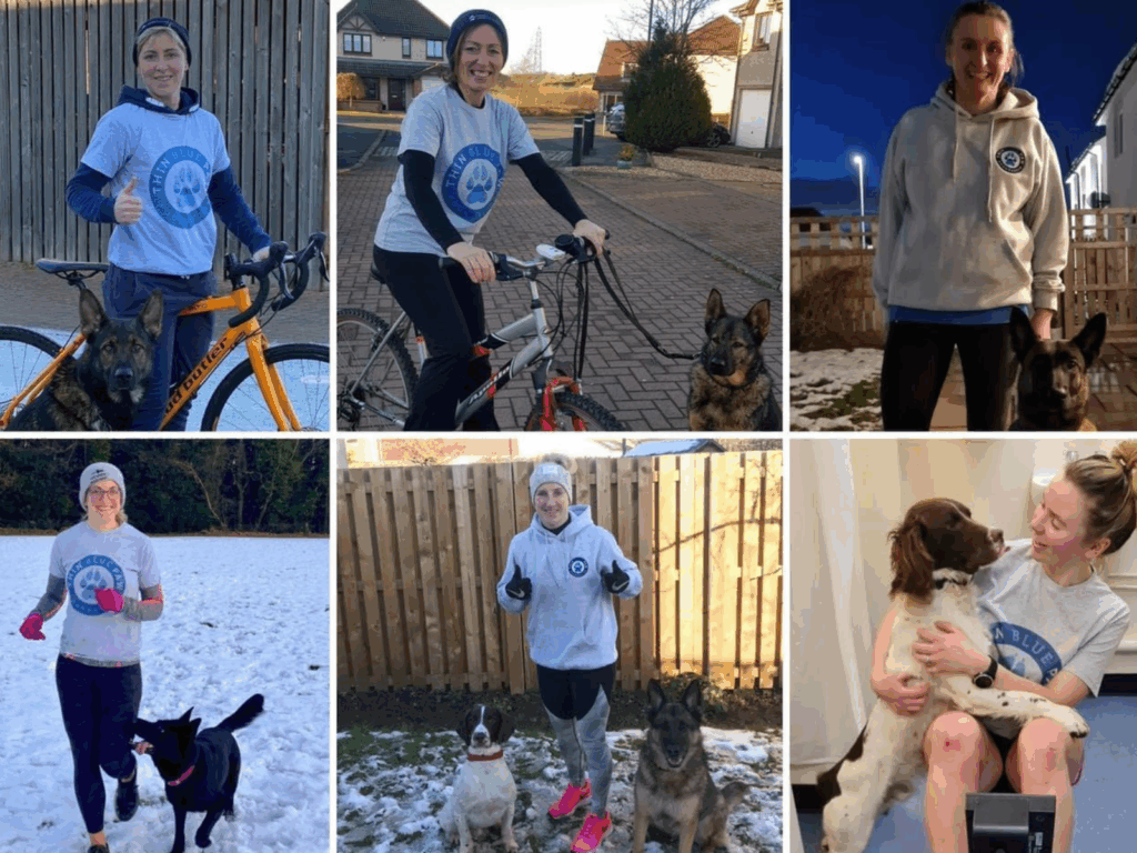 A montage of a group of Police Scotland dog handlers took on challenges to raise money for the Foundation
