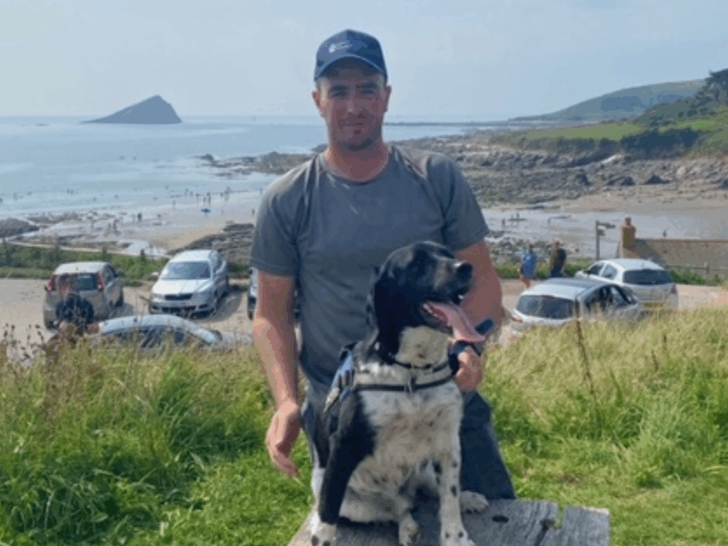 Chris walked across Devon for four days to raise money for the charity