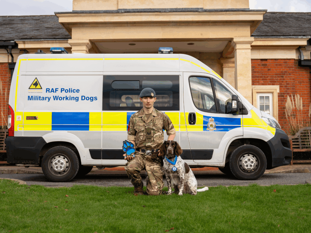 Military Working Dog Paul with handler Craig Roberts