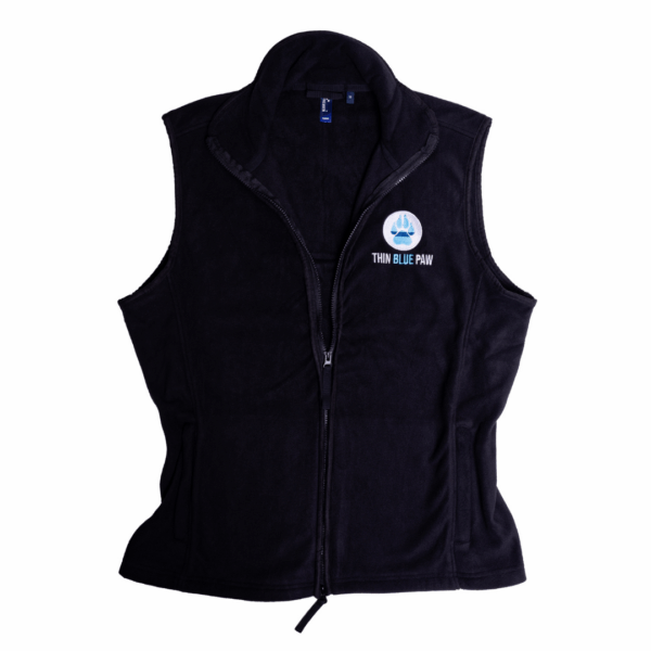 Thin Blue Paw Unisex Black Gilet