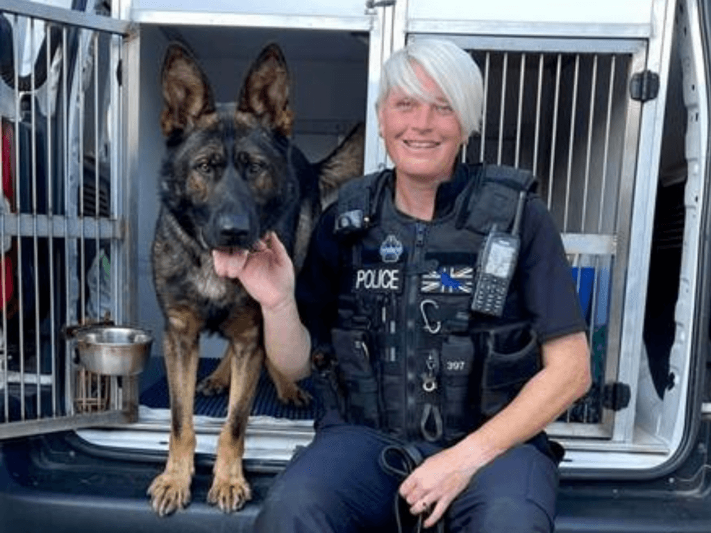 PC Claire Starkey with PD Miki