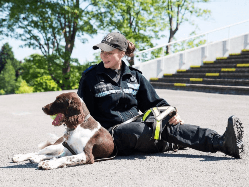 Police dog Bear with handler Lauren