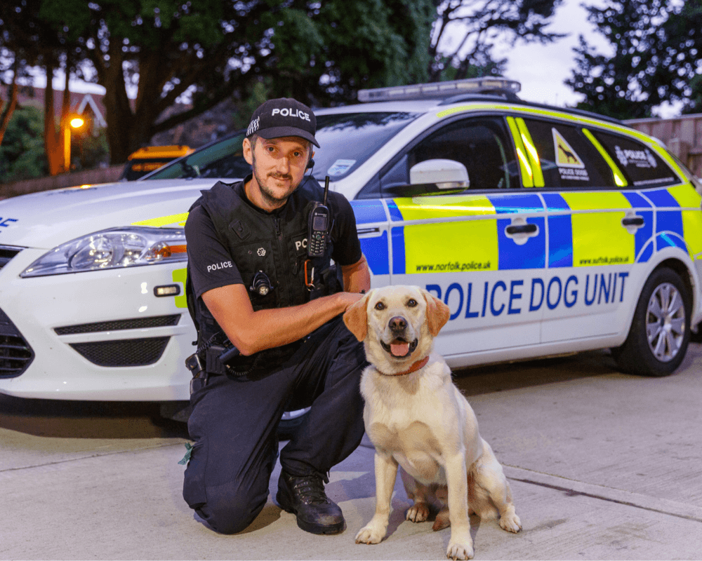 Police dog Toby and his handler Jamie