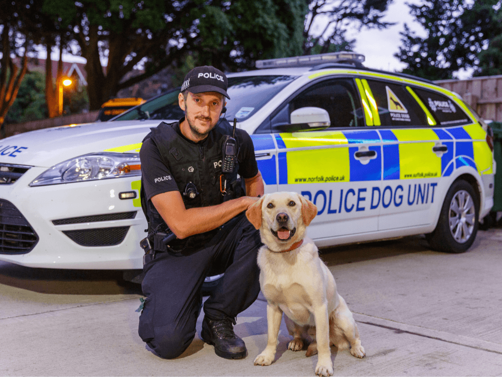 Police dog Toby and his handler Jamie